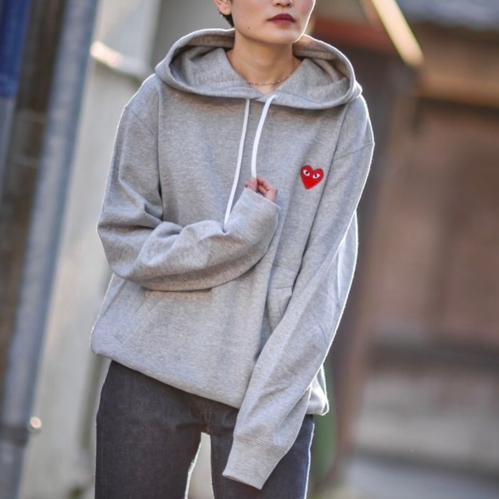 Come de Garçons - Play Gray Hoodie